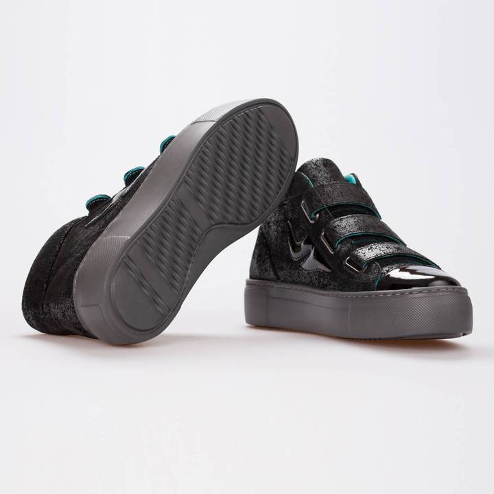 ALICE – WET SUEDE & PATENT LEATHER BLACK - jameswhite001