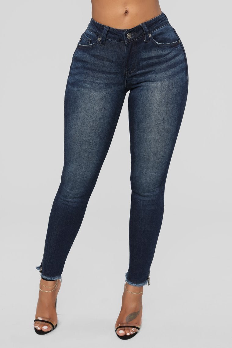 All That Talk Ankle Jeans - Dark Denim - jameswhite001