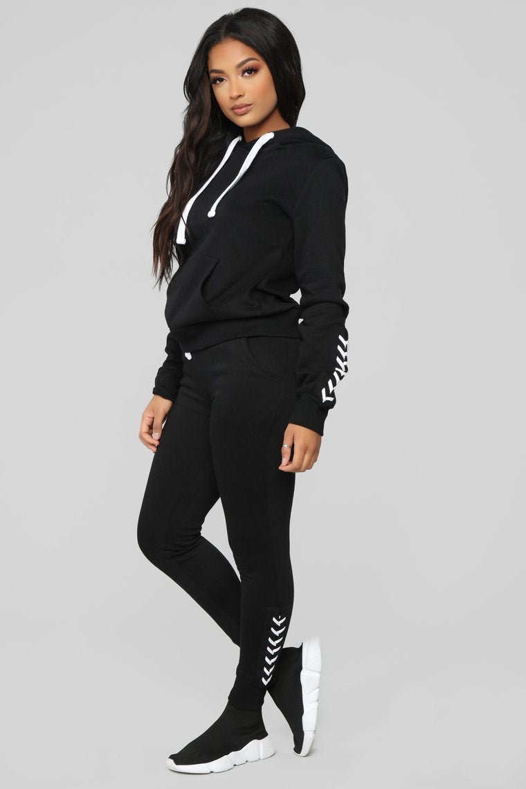 All Tied Up Lounge Jogger - Black - jameswhite001