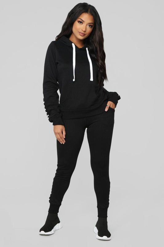 All Tied Up Lounge Jogger - Black - jameswhite001