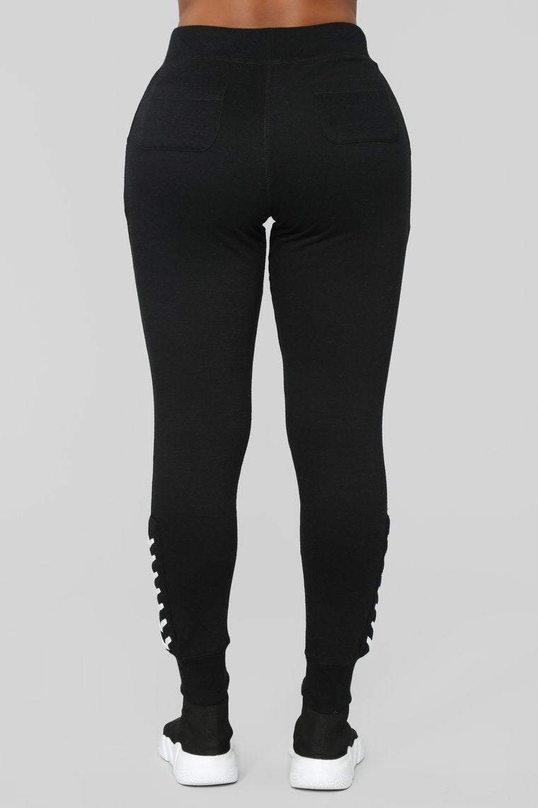 All Tied Up Lounge Jogger - Black - jameswhite001