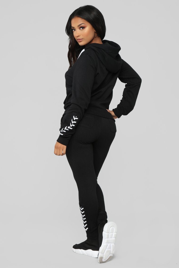 All Tied Up Lounge Jogger - Black - jameswhite001