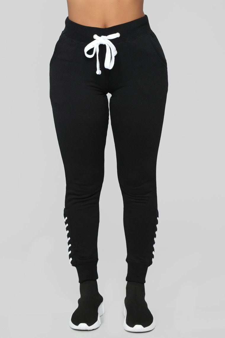 All Tied Up Lounge Jogger - Black - jameswhite001