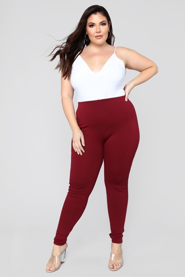 Almost Everyday Leggings - Burgundy - jameswhite001