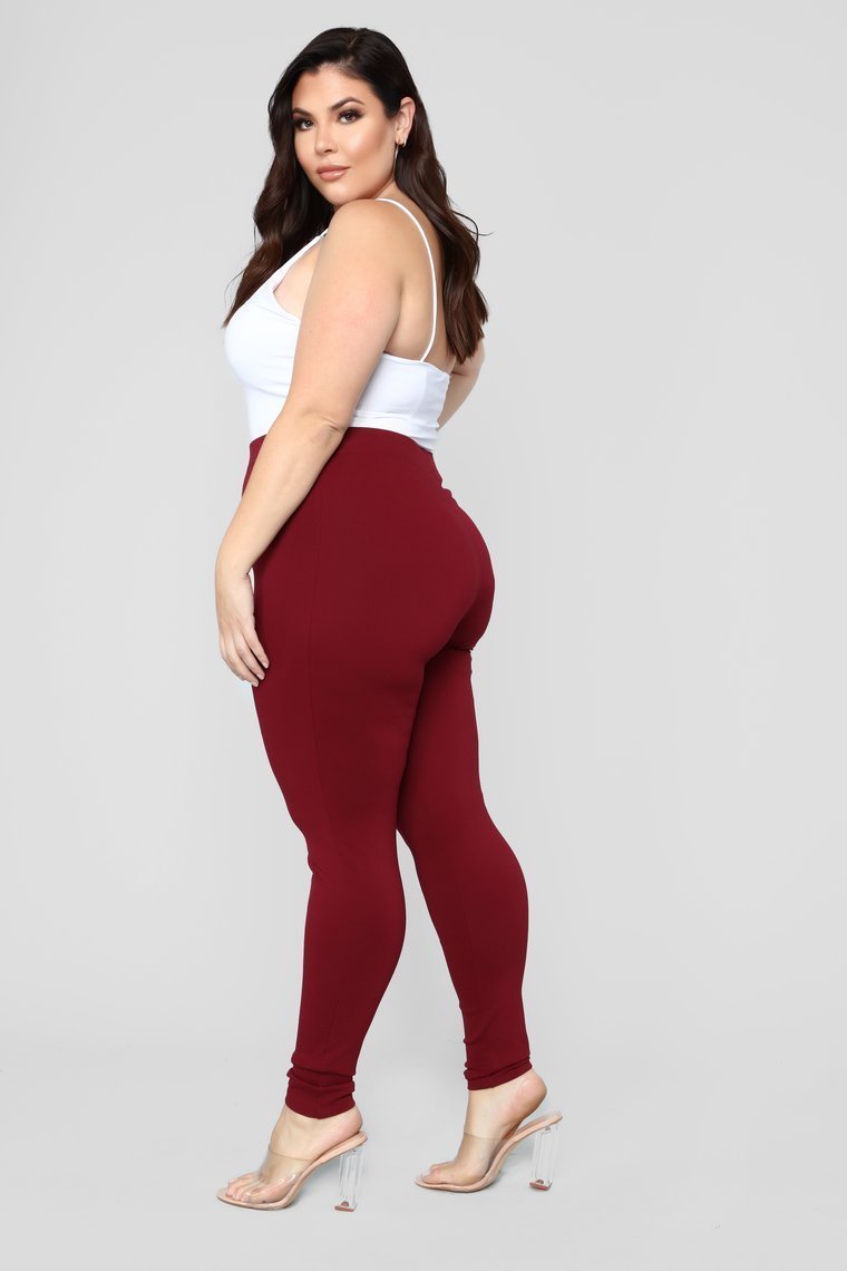 Almost Everyday Leggings - Burgundy - jameswhite001