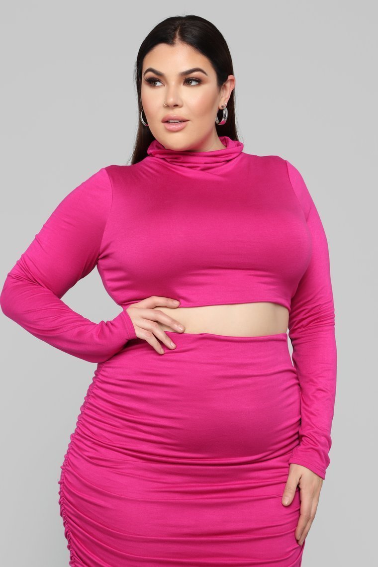 Almost In Love Skirt Set - Magenta - jameswhite001