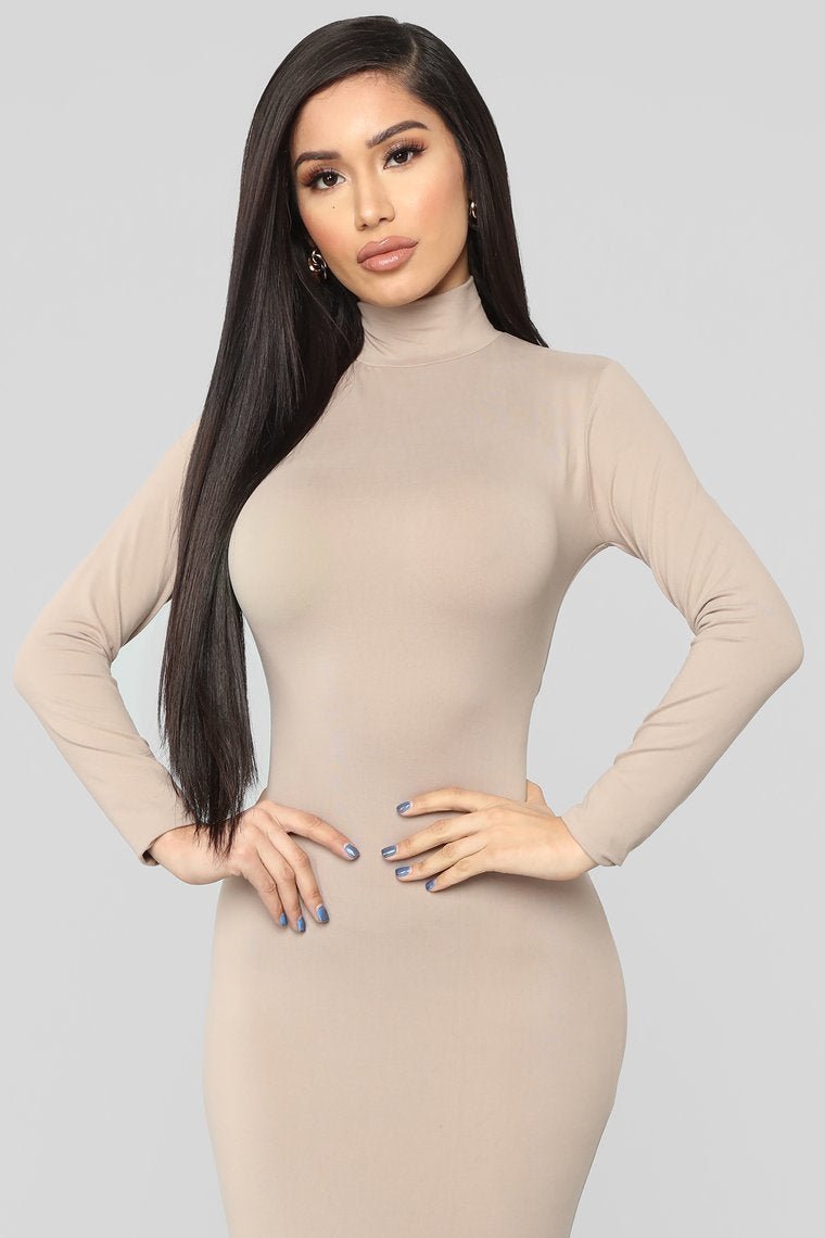 Always Sleek Maxi Dress - Mocha - jameswhite001