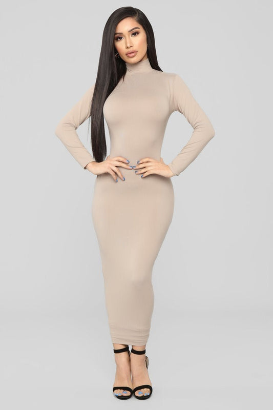 Always Sleek Maxi Dress - Mocha - jameswhite001