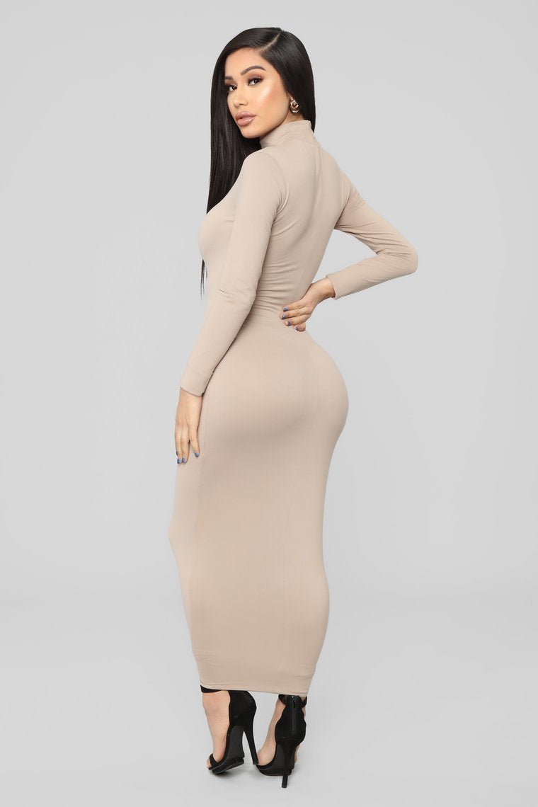 Always Sleek Maxi Dress - Mocha - jameswhite001