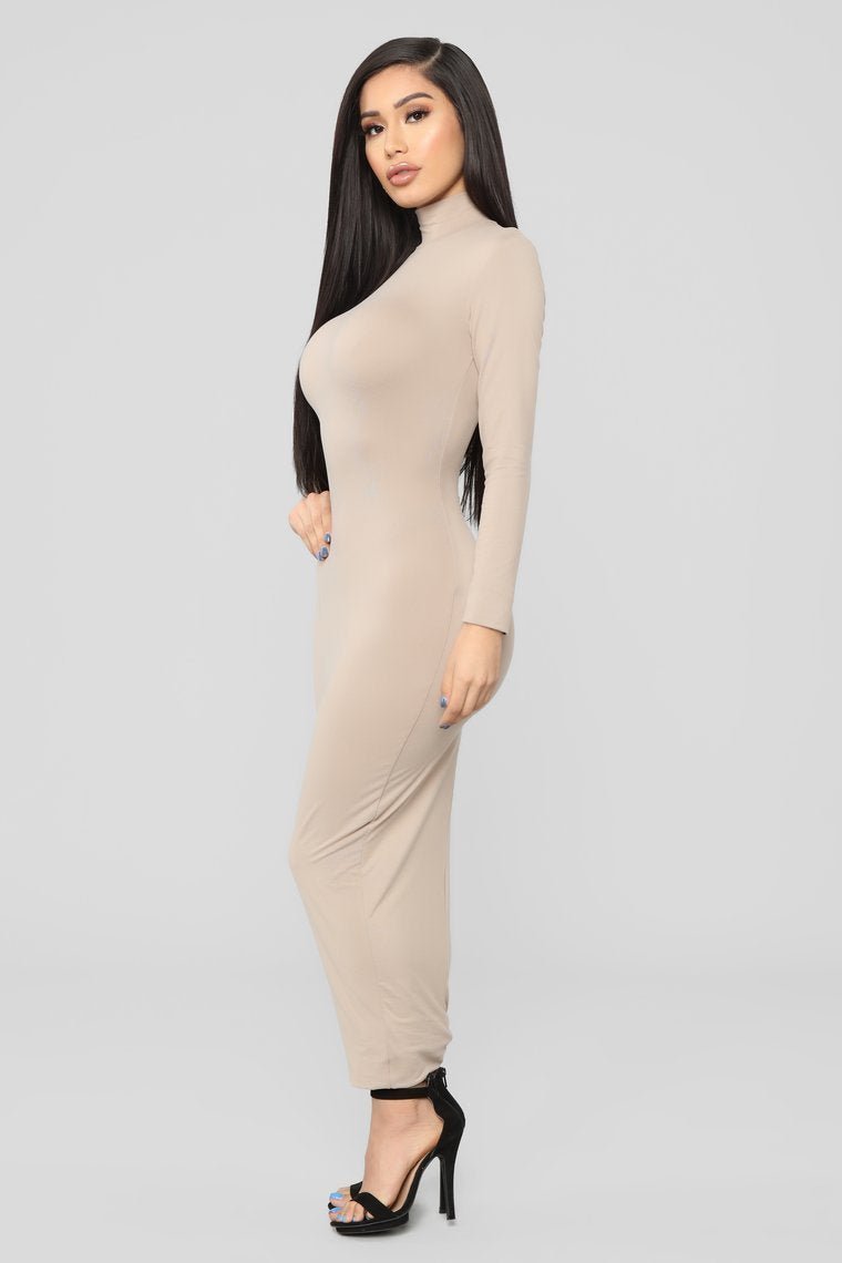 Always Sleek Maxi Dress - Mocha - jameswhite001