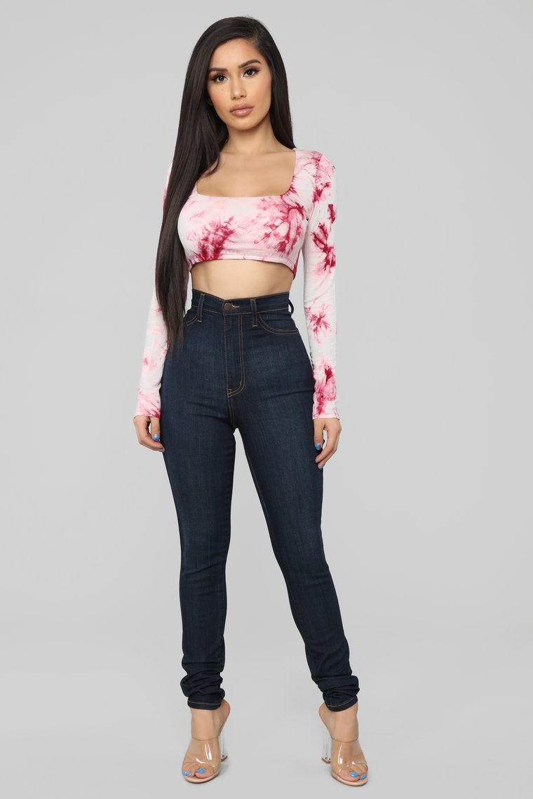 Anything But Square Crop Top - Burgundy/Combo - jameswhite001
