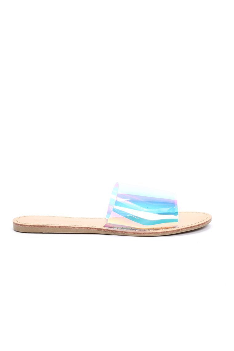 Are We Clear Sandal - Silver Hologram - jameswhite001