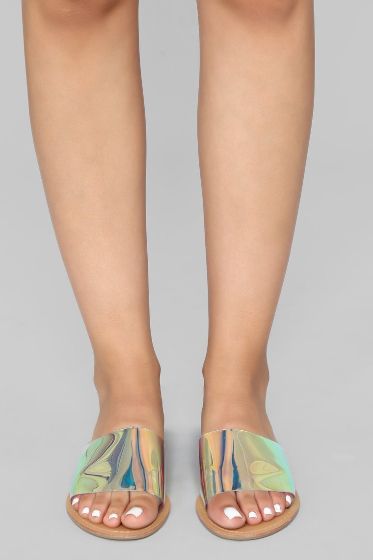 Are We Clear Sandal - Silver Hologram - jameswhite001