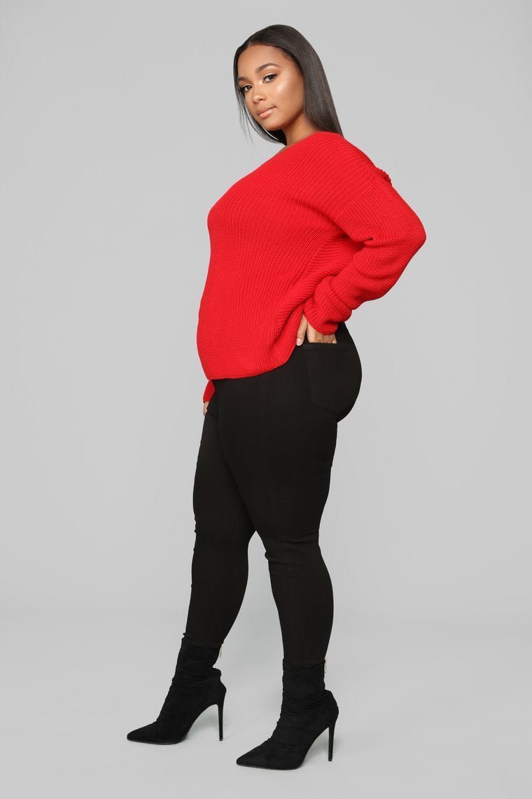 Autumn's Favorite Girl Sweater - Red - jameswhite001