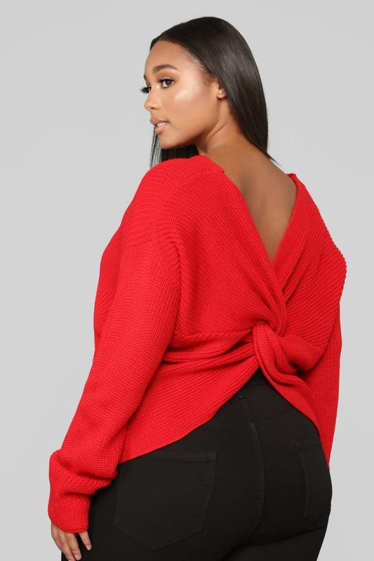 Autumn's Favorite Girl Sweater - Red - jameswhite001