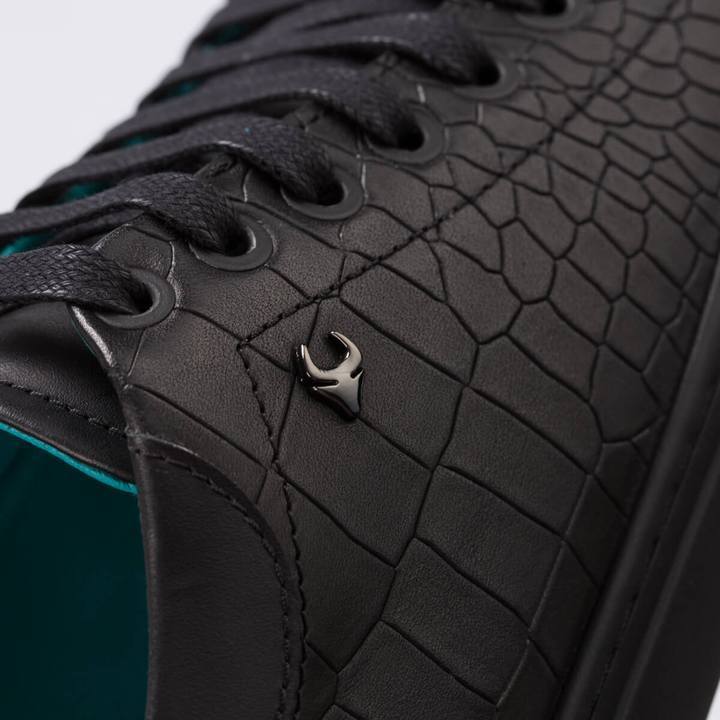 AVA – LEATHER CROCO EMBOSSED BLACK - jameswhite001
