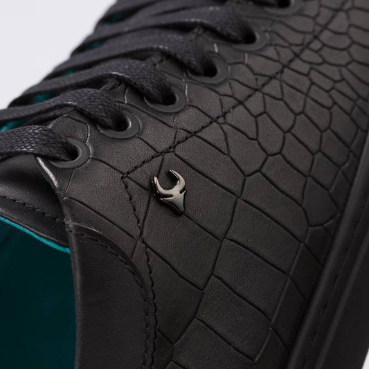 AVA – LEATHER CROCO EMBOSSED BLACK - jameswhite001