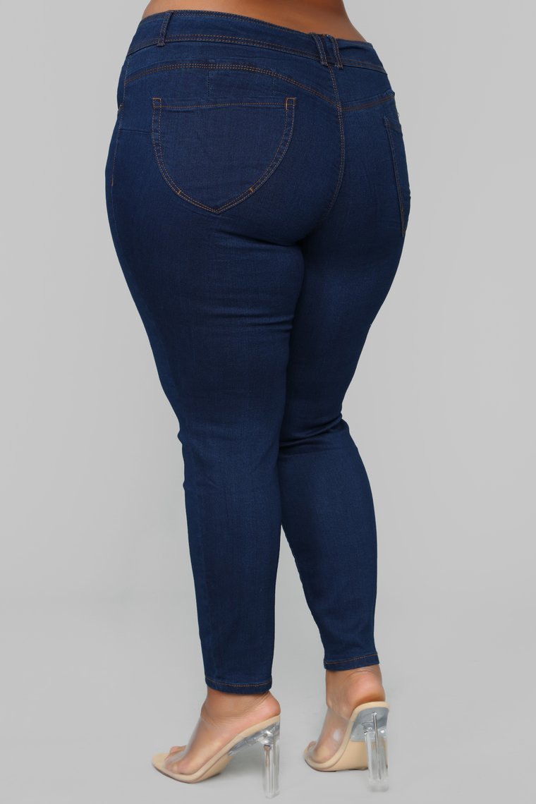 Back It Up Booty Lifting Jeans - Dark Denim - jameswhite001