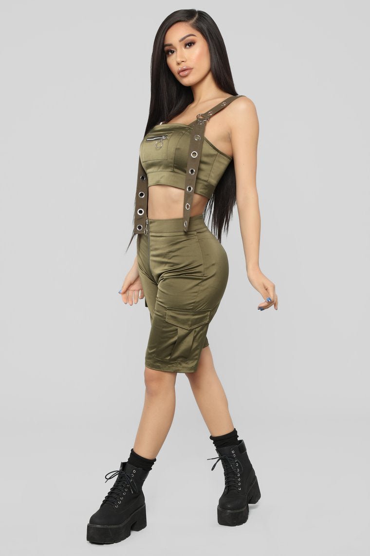 Bad Intentions Cargo Set - Olive - jameswhite001