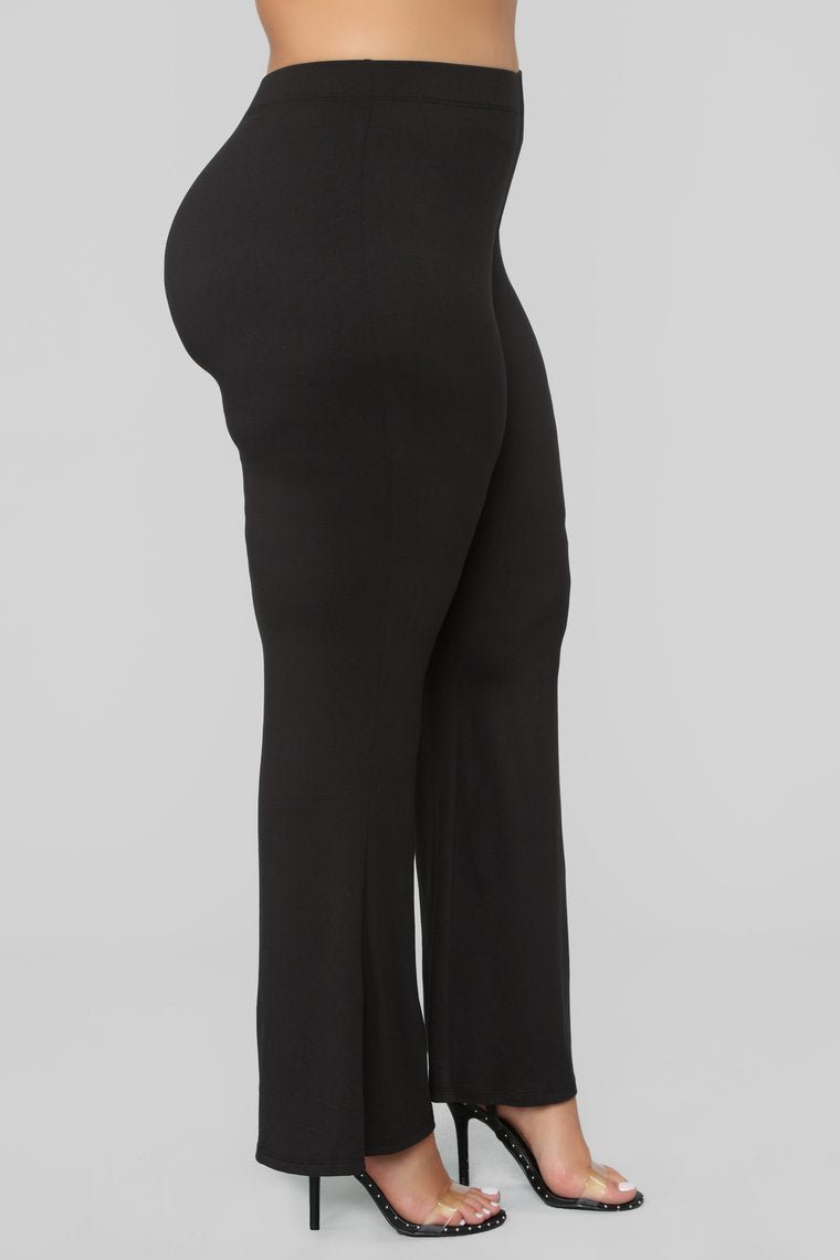Basic Bell Bottom Pants - Black - jameswhite001