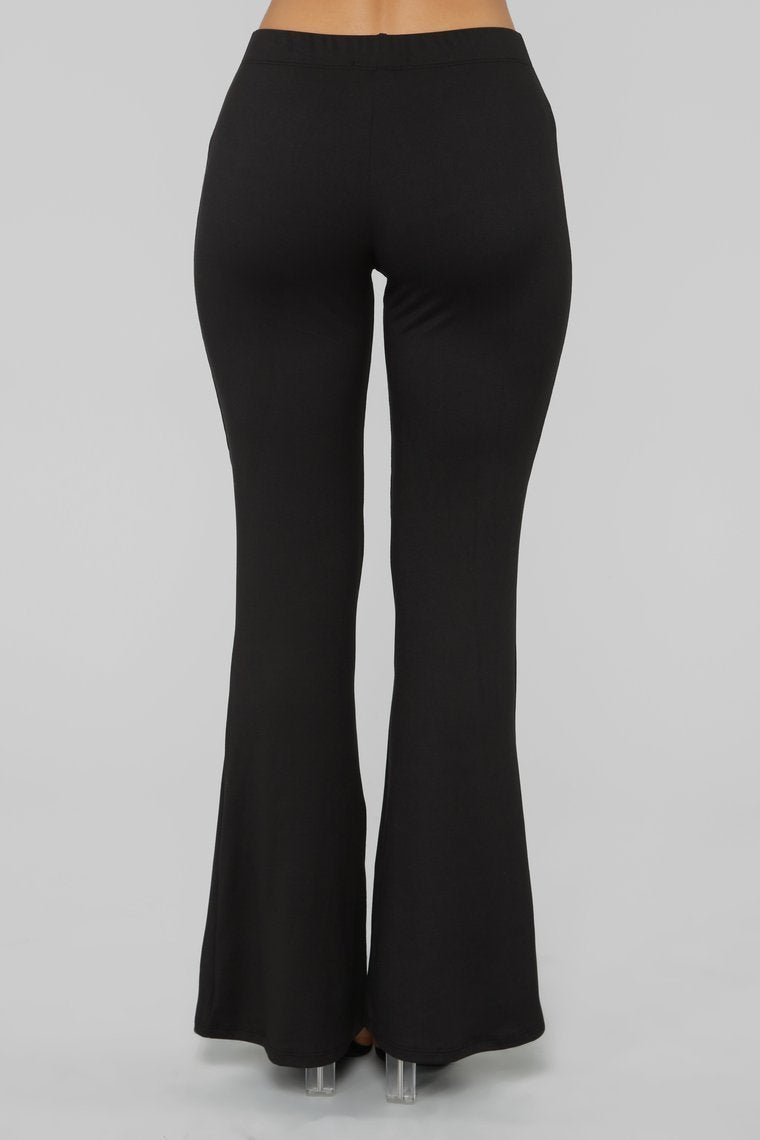 Basic Bell Bottom Pants - Black - jameswhite001