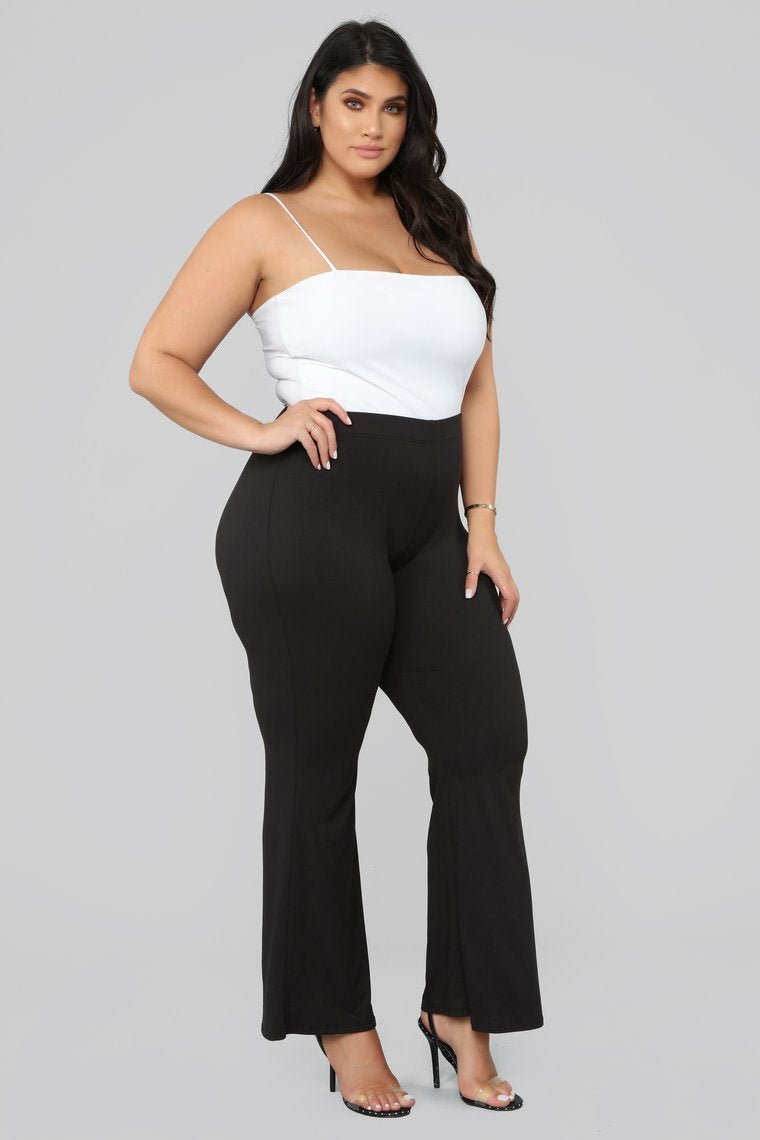 Basic Bell Bottom Pants - Black - jameswhite001