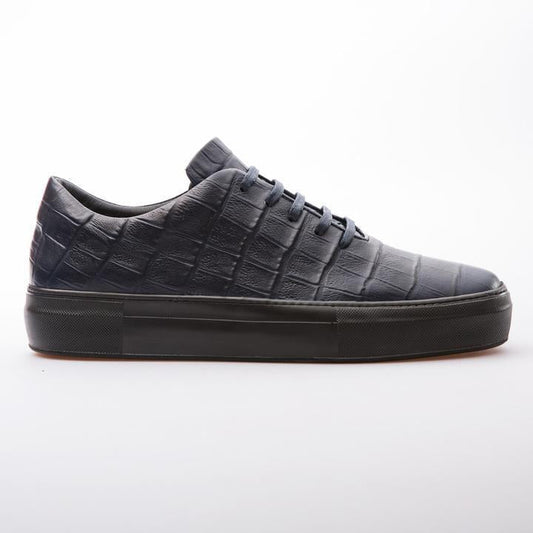 BEN - DARK BLUE - EMBOSSED CALF LEATHER - jameswhite001