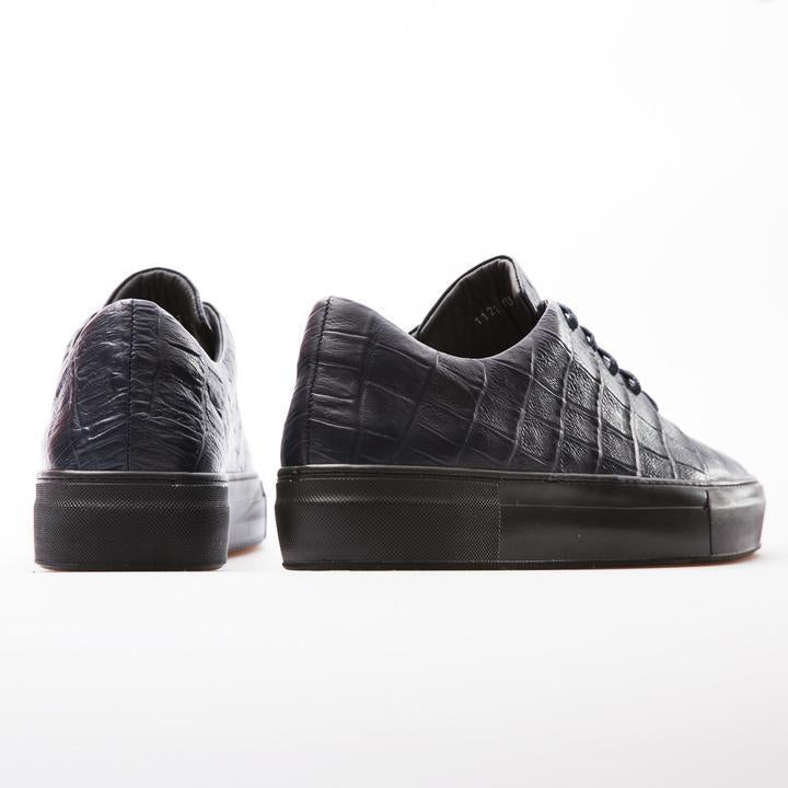 BEN - DARK BLUE - EMBOSSED CALF LEATHER - jameswhite001