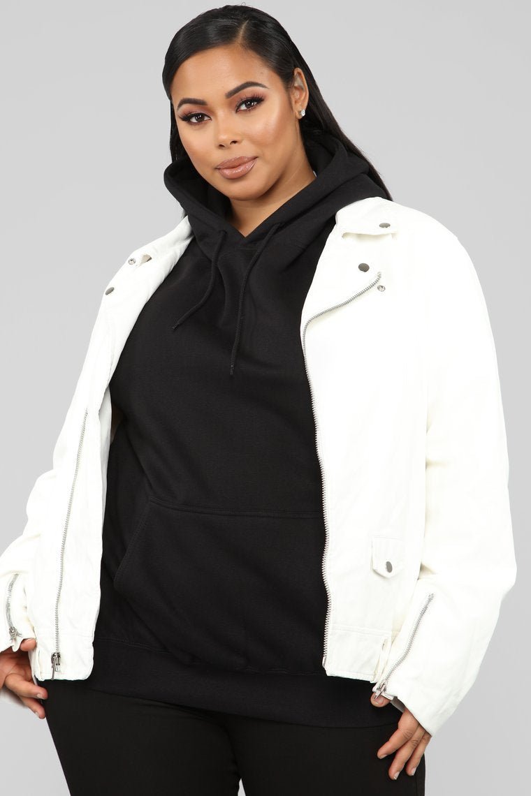 Broken Hearts Moto Jacket - White - jameswhite001