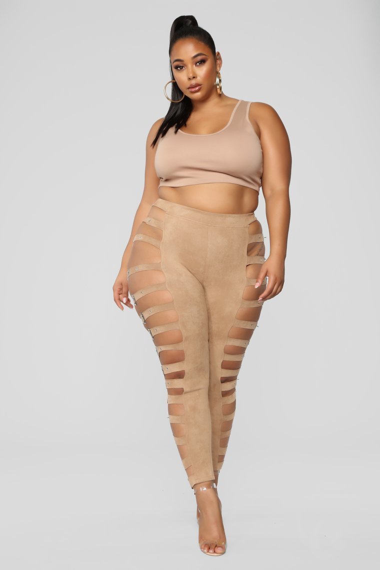 Buckle Up Suede Pants - Taupe - jameswhite001