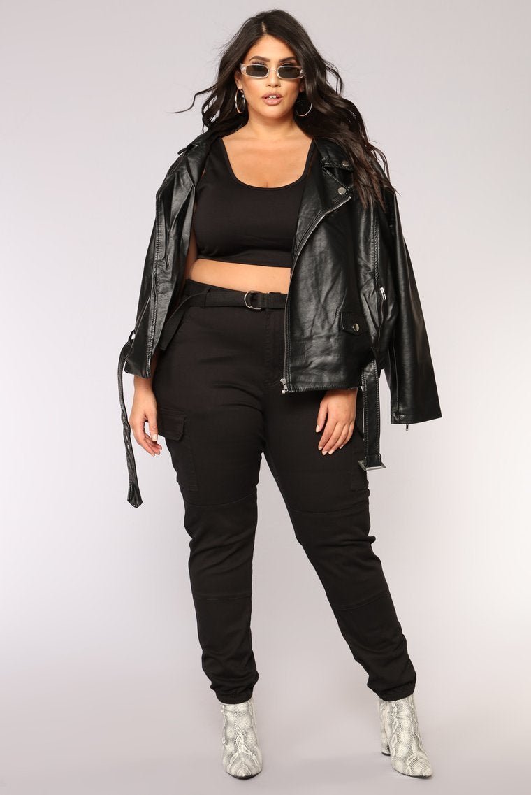Cadet Khloe Oversized Cargo Pants - Black - jameswhite001