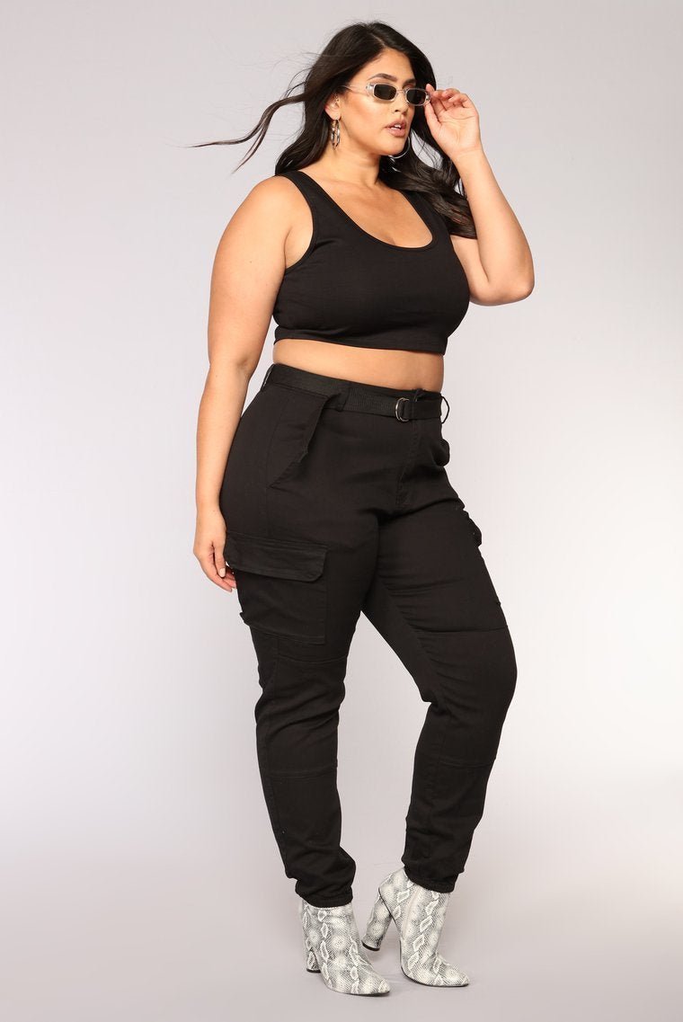 Cadet Khloe Oversized Cargo Pants - Black - jameswhite001