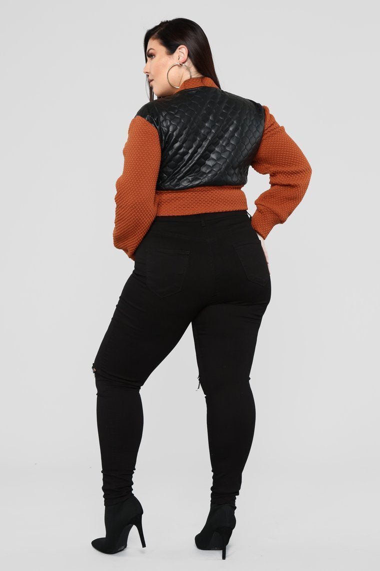 Call Me First Jacket - Rust/Combo - jameswhite001