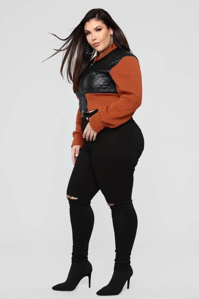 Call Me First Jacket - Rust/Combo - jameswhite001