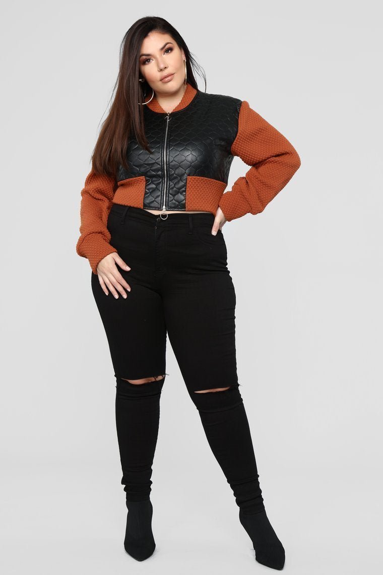 Call Me First Jacket - Rust/Combo - jameswhite001