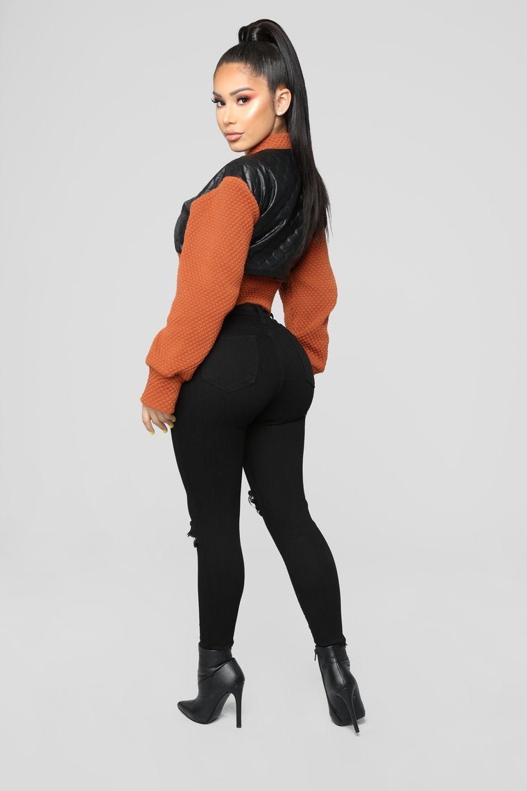 Call Me First Jacket - Rust/Combo - jameswhite001