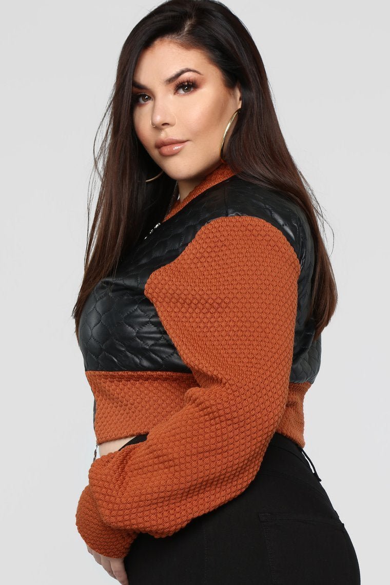 Call Me First Jacket - Rust/Combo - jameswhite001