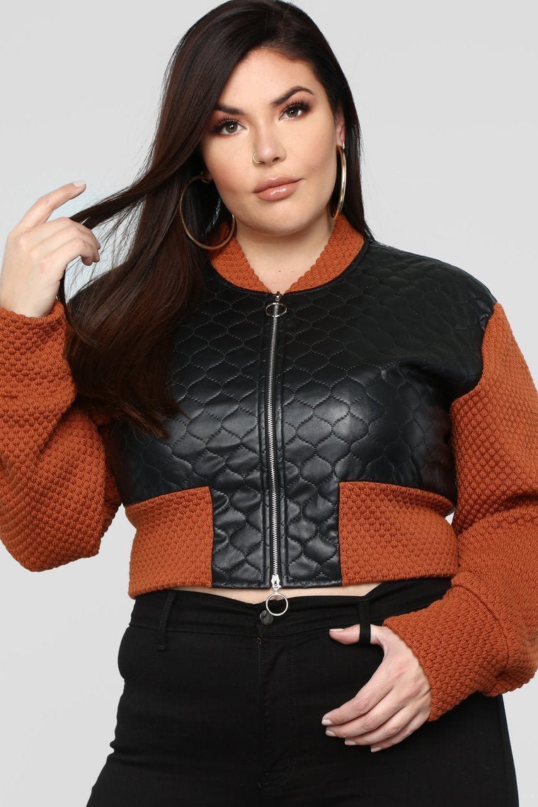 Call Me First Jacket - Rust/Combo - jameswhite001