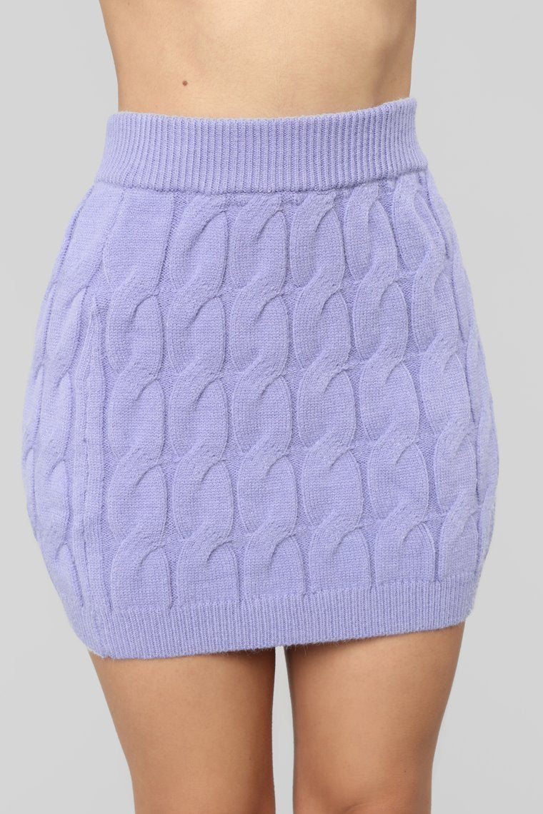 Call You Up Cable Knit Set - Lavender - jameswhite001
