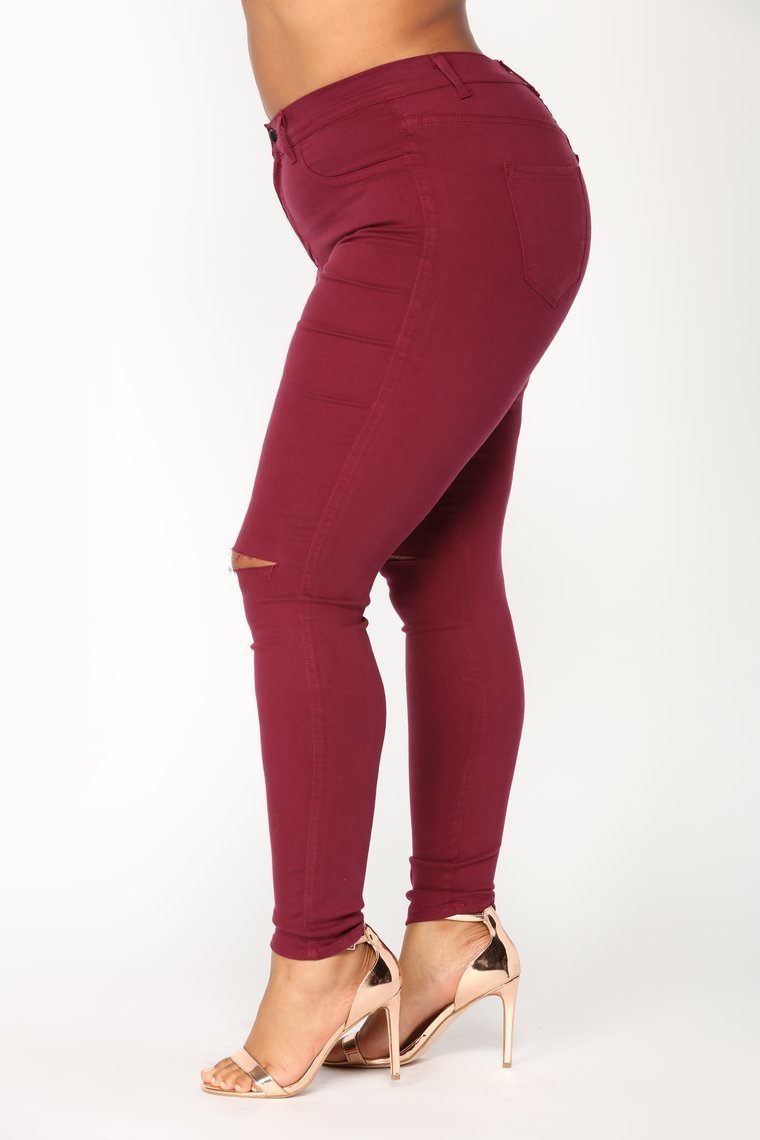 Canopy Jeans - Burgundy - jameswhite001