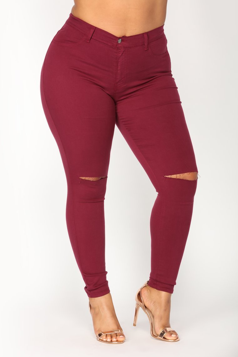 Canopy Jeans - Burgundy - jameswhite001