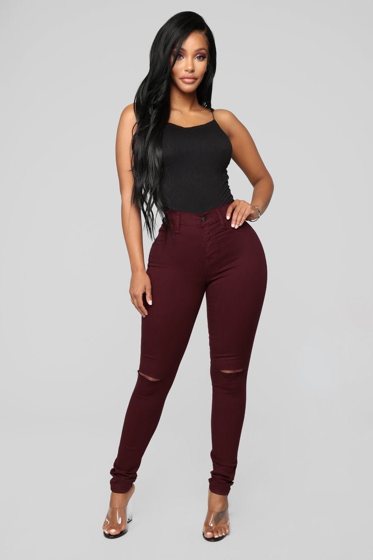Canopy Jeans - Burgundy - jameswhite001