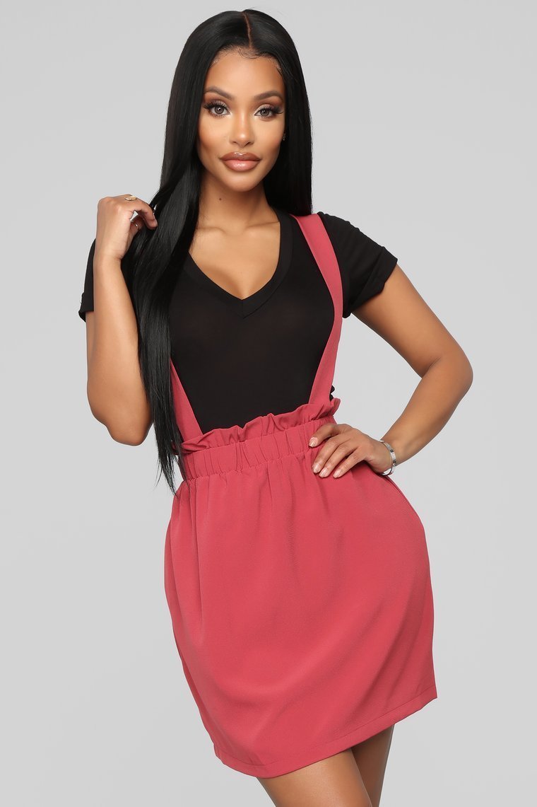 Can't Get Over Me Skirt - Marsala - jameswhite001