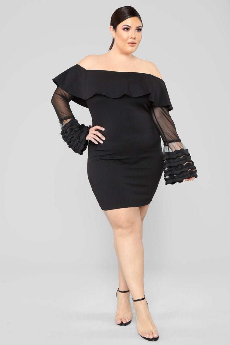 Can't Stop This Feelin' Dress - Black - jameswhite001