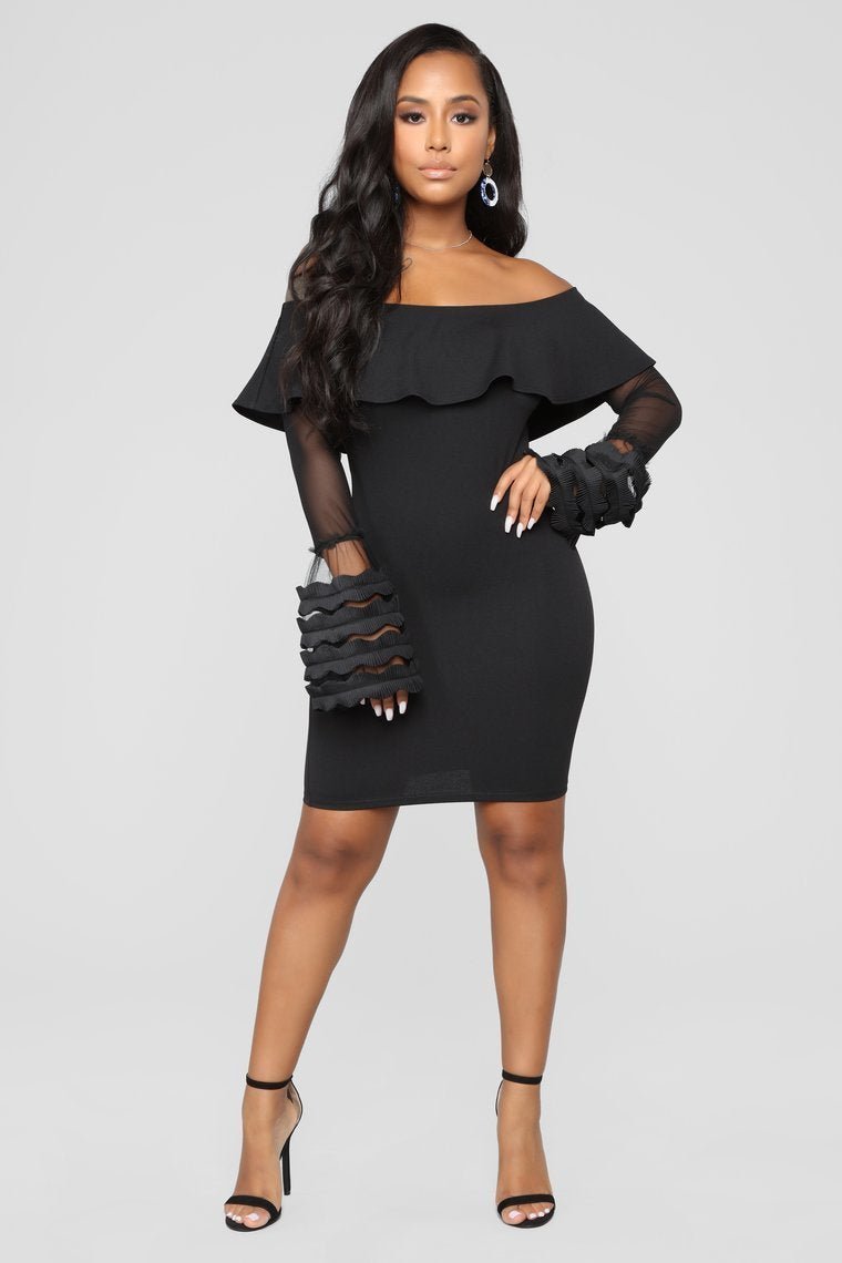 Can't Stop This Feelin' Dress - Black - jameswhite001