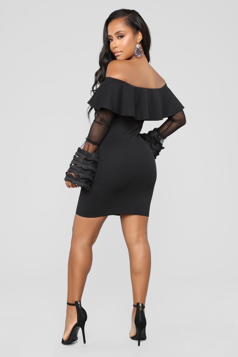 Can't Stop This Feelin' Dress - Black - jameswhite001