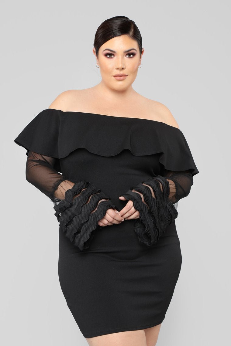 Can't Stop This Feelin' Dress - Black - jameswhite001