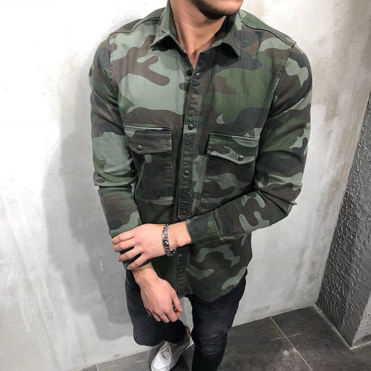 CARGO DENIM SHIRT CAMOUFLAGE 3672 - jameswhite001