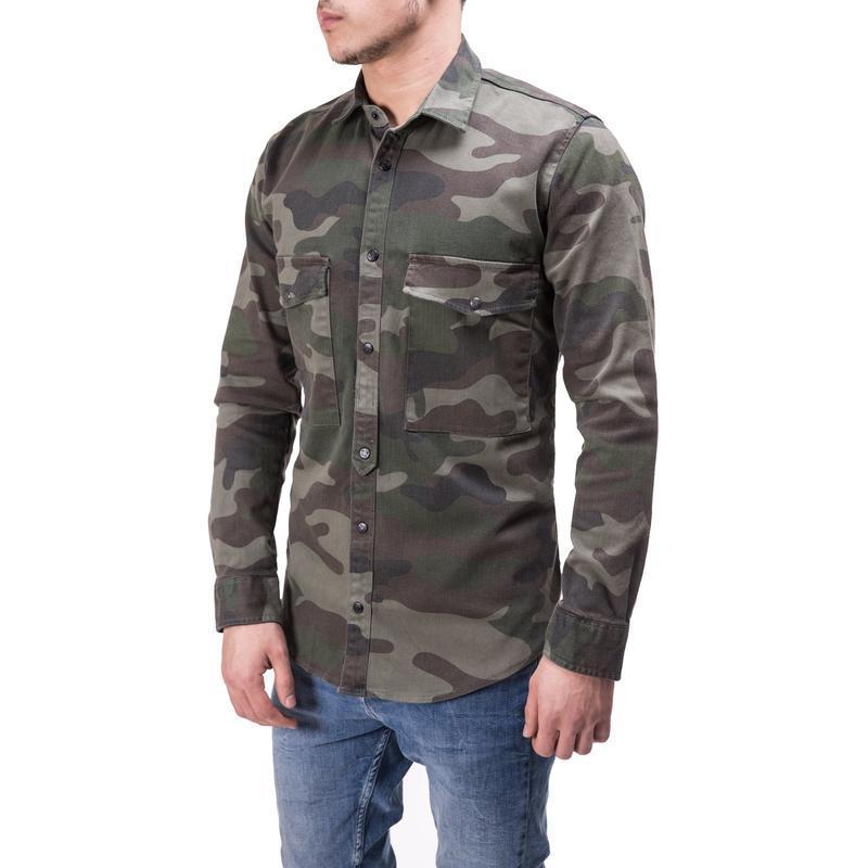 CARGO DENIM SHIRT CAMOUFLAGE 3672 - jameswhite001