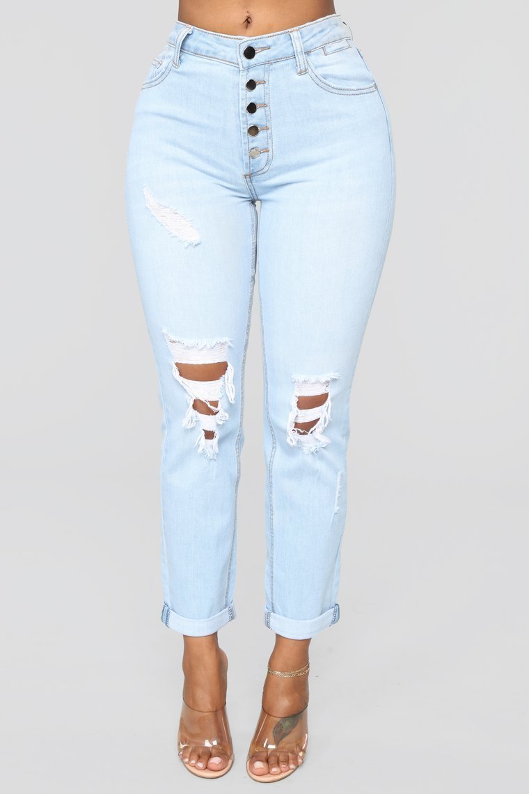 Carry Me Away High Rise Jeans - Light Blue Wash - jameswhite001
